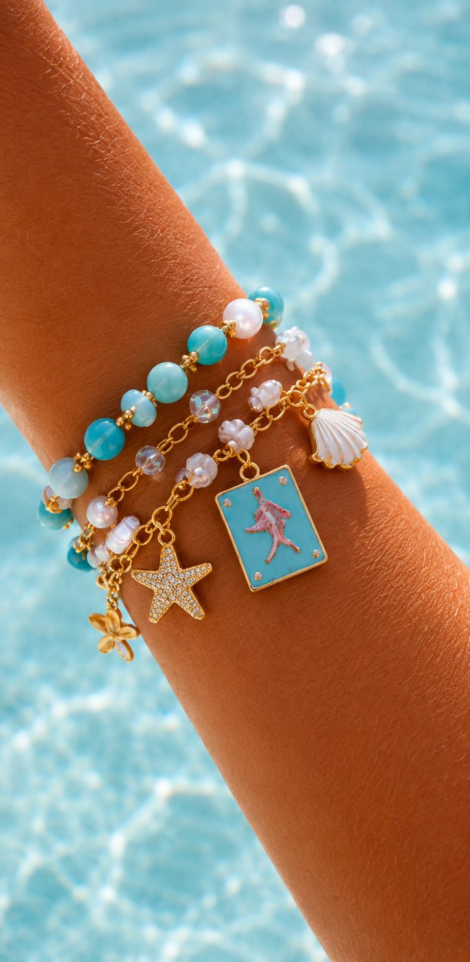 Plush Charm Bar Bracelet