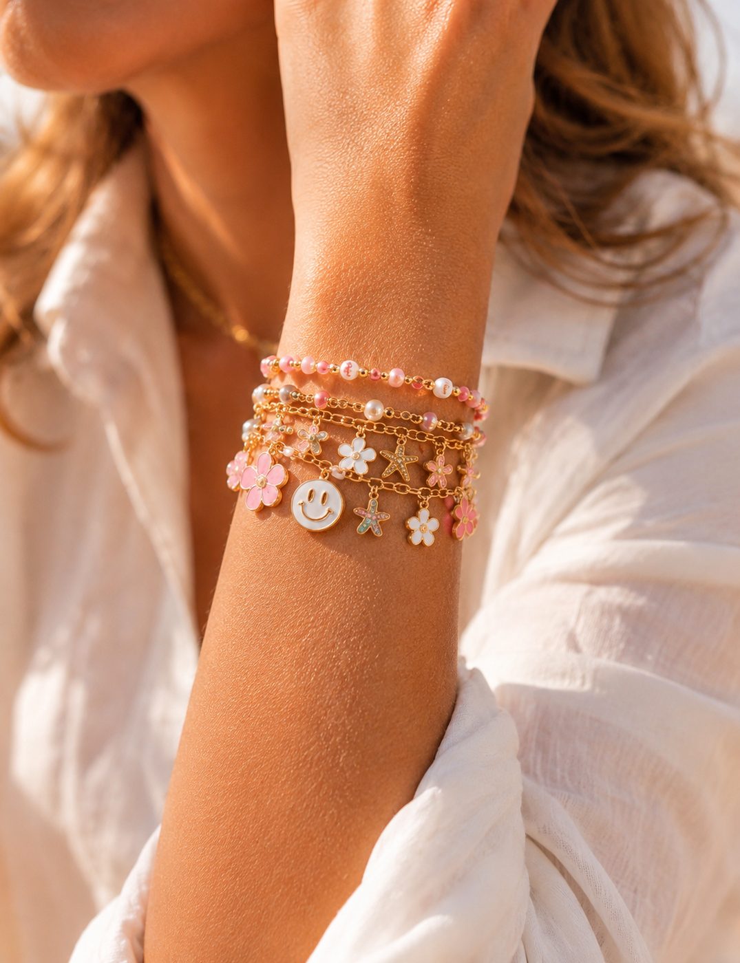Plush Charm Bar Bracelet