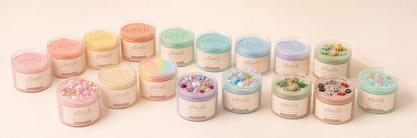 Plush Soft Theory signature sensory dough jars